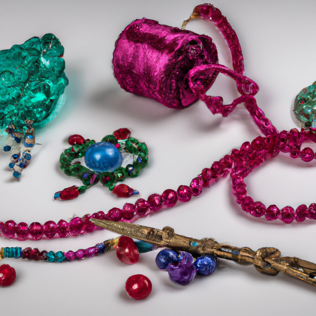 Colorful beads and wirework tools banner